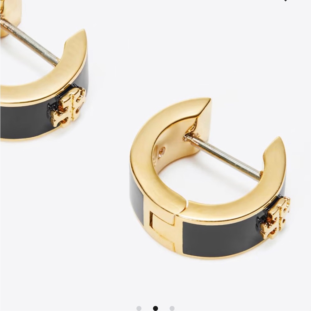 Tory Burch Kira Gold and Black Earrings